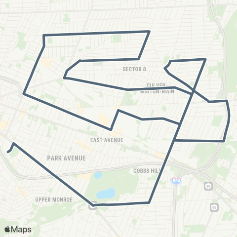 RCSD Special Nwint Vlg-Bchwd-Cob Hill / Mnro map