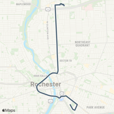 RCSD Special N Wntn Vlg-Beechwood / Monroe map