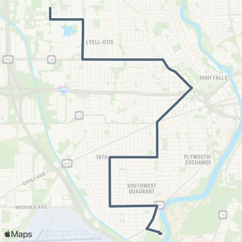 RCSD Special 19th Ward SE / Colfax map