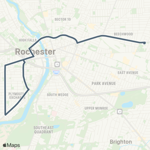 RCSD Special Plymouth / E Main map