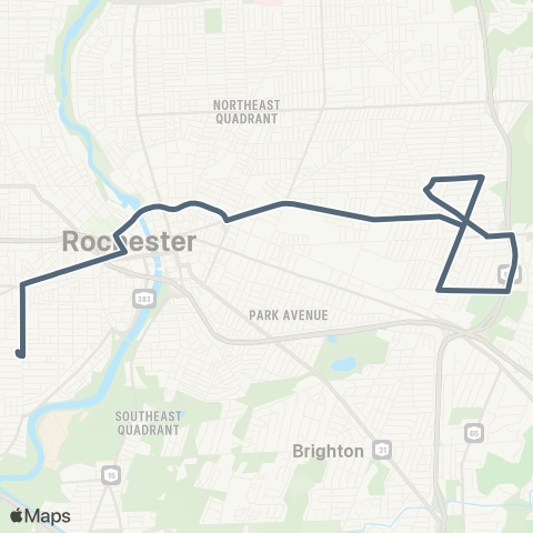 RCSD Special E Main-Winton / Genesee map