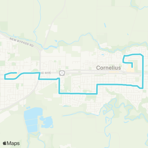 Ride Connection Cornelius Link map