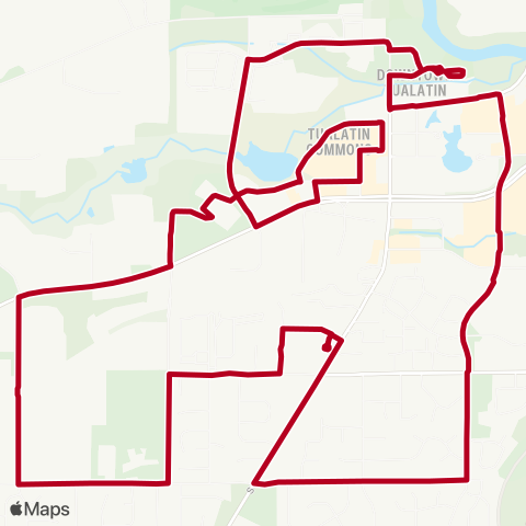 Ride Connection Tualatin Shuttle map