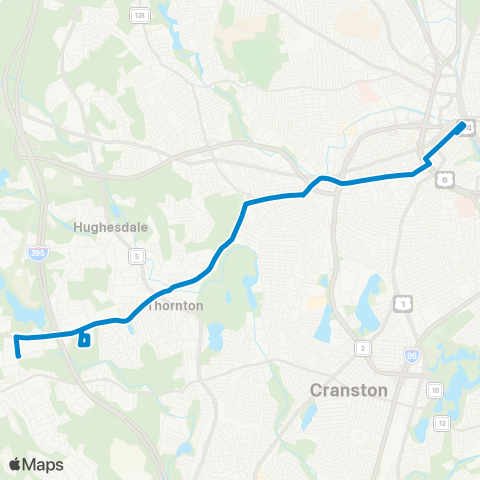 RIPTA Plainfield St / Westminster St map