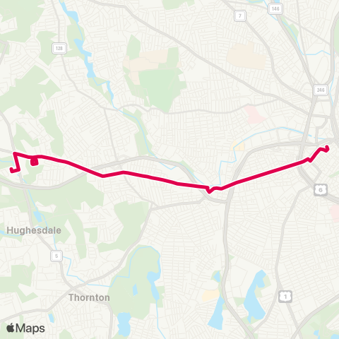 RIPTA Broadway / Hartford Ave map