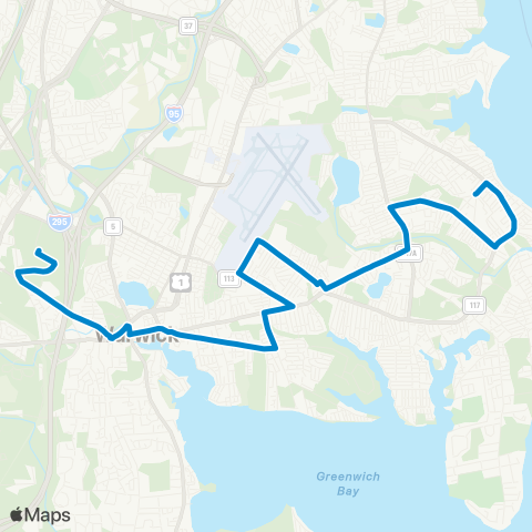 RIPTA CCRI Warwick / Conimicut map