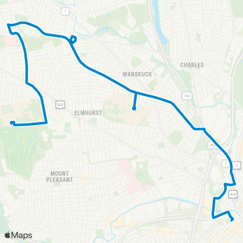 RIPTA Admiral St (Providence Coll & RI Coll) map