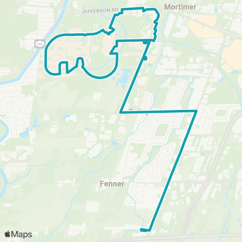 Rochester Institute of Technology Campus Shuttle map