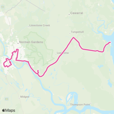 Translink Rockhampton-Yeppoon Rockhampton - Keppel Sands map