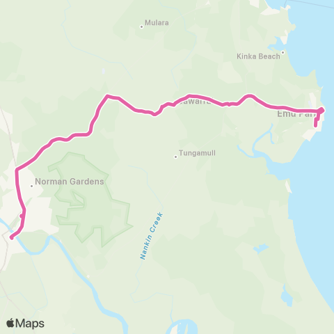 Translink Rockhampton-Yeppoon Rockhampton - Cawarral - Emu Park map