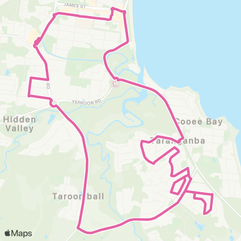 Translink Rockhampton-Yeppoon Yeppoon - Taranganba map