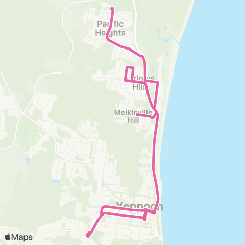 Translink Rockhampton-Yeppoon Yeppoon - Pacific Heights map