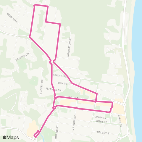 Translink Rockhampton-Yeppoon Yeppoon - Eden Park map