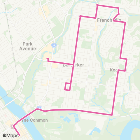 Translink Rockhampton-Yeppoon Rockhampton City - Stockland via Frenchville map