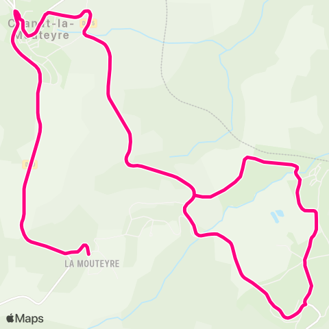 RLV Mobilités Chanat-la-Mouteyre La Mouteyre - Chanat-la-Mouteyre École de Chanat map