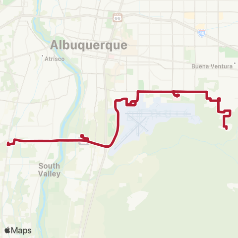 Rio Metro Rio Bravo / Rail Runner / KAFB map