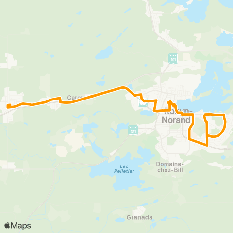 L'autobus de ville Sacré-Cœur - Montée du Sourire map