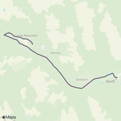 Roam Transit Johnston Canyon map