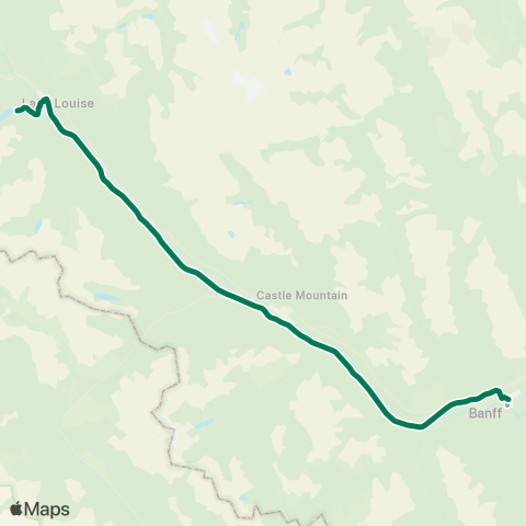 Roam Transit Lake Louise / Banff Express map