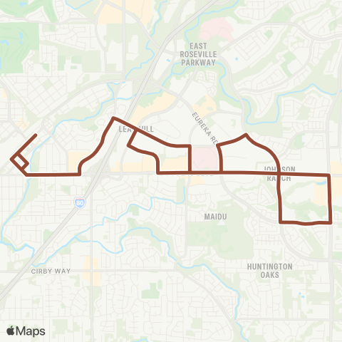 Roseville Transit Route L map