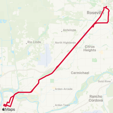 Roseville Transit Commuter 4 map