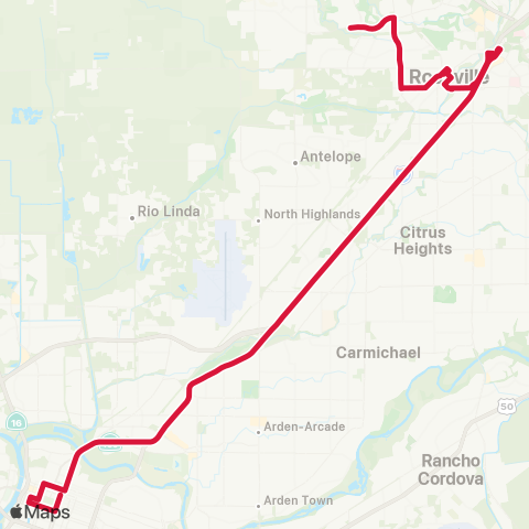 Roseville Transit Commuter 6 map