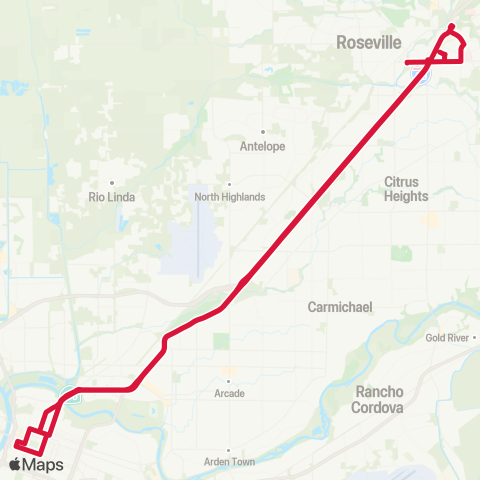 Roseville Transit Commuter 7 map