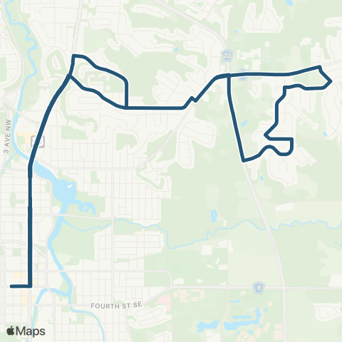 Rochester Public Transit 103 map