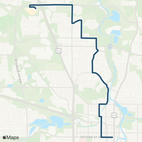 Rochester Public Transit 26 map