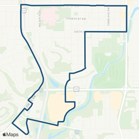 Rochester Public Transit 307 map