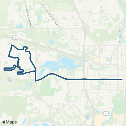 Rochester Public Transit 408 map