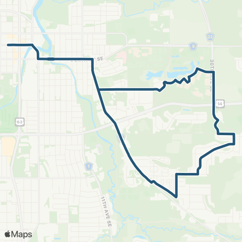 Rochester Public Transit 204 map