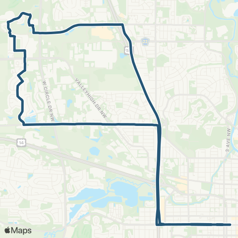 Rochester Public Transit 418 map