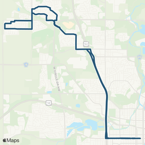 Rochester Public Transit 419 map