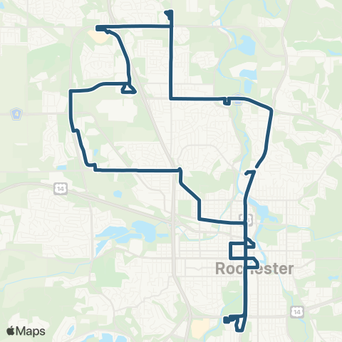 Rochester Public Transit 505 map