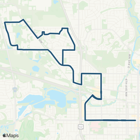 Rochester Public Transit 409 map