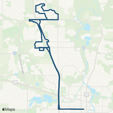 Rochester Public Transit 412 map