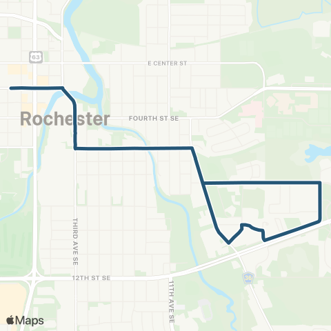 Rochester Public Transit 202 map