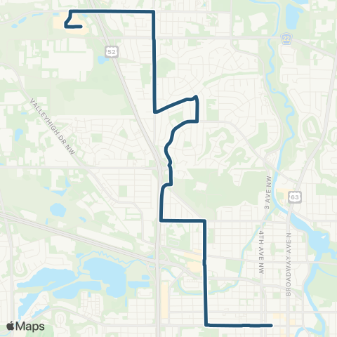 Rochester Public Transit 413 map