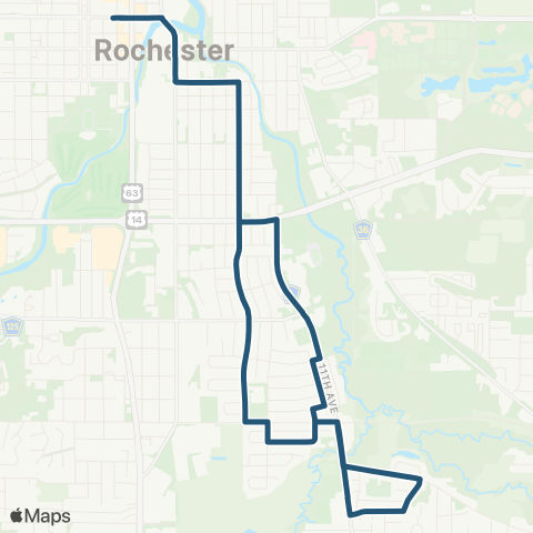 Rochester Public Transit 205 map