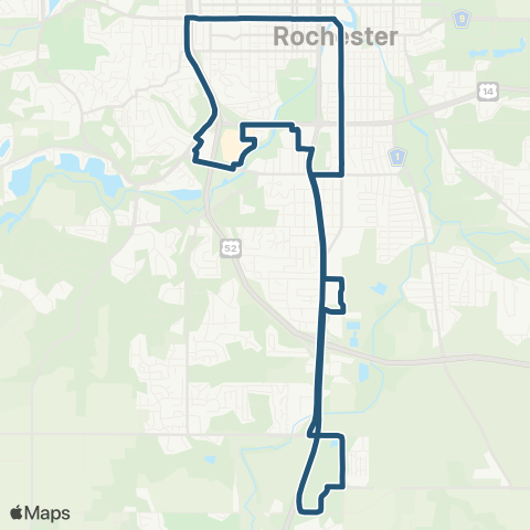 Rochester Public Transit 24 map