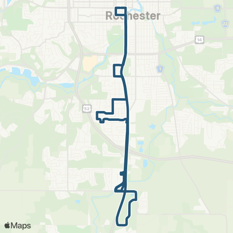 Rochester Public Transit 306 map