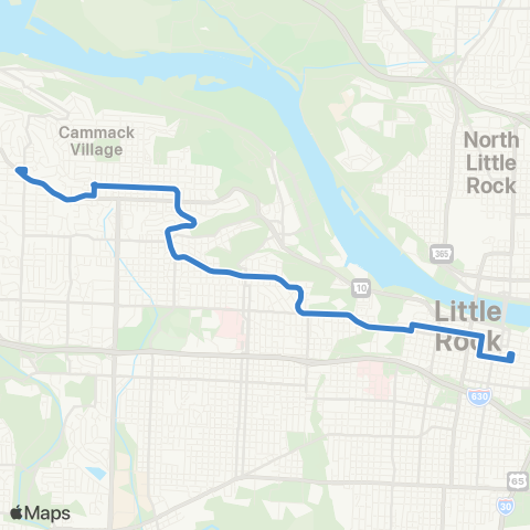 Rock Region Metro Pulaski Heights map