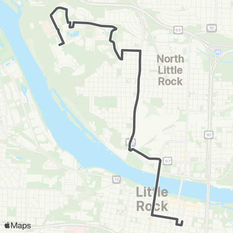 Rock Region Metro UA Pulaski Technical College map