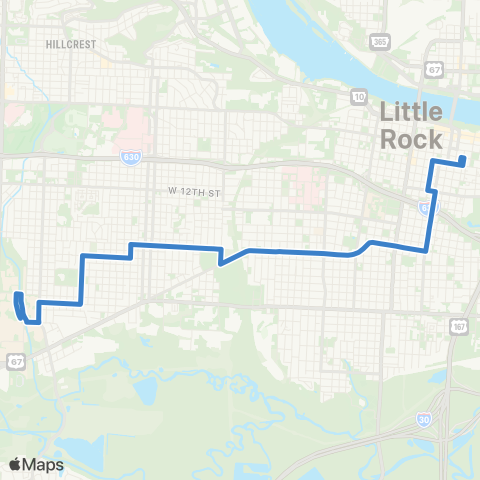 Rock Region Metro UA Little Rock map