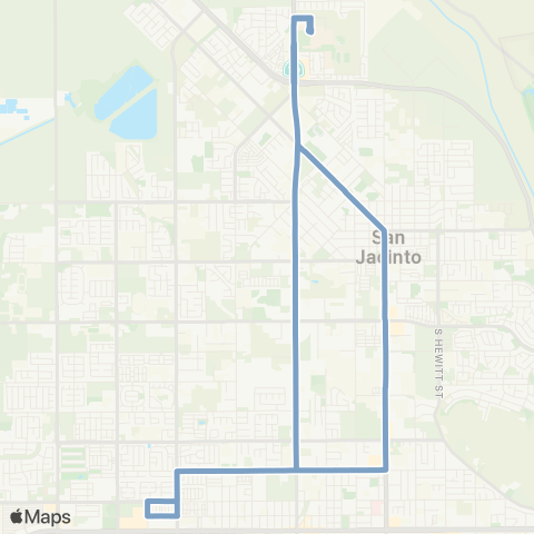 Riverside Transit Agency Hemet / San Jacinto Circulator map