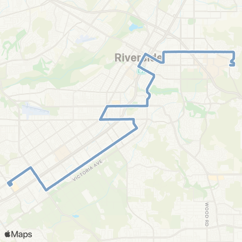 Riverside Transit Agency Riverside / Watkins-Galleria map