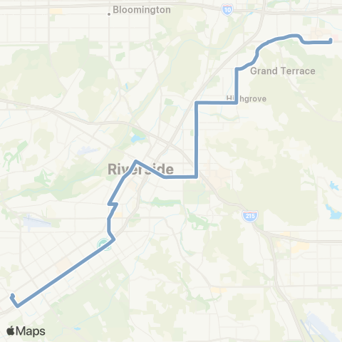 Riverside Transit Agency Galleria-Loma Linda VA map