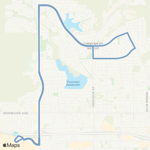 Riverside Transit Agency Mo Val Mall-Sunnymead map