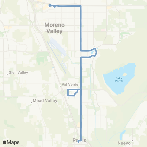 Riverside Transit Agency Mo Val Mall-Perris Station map